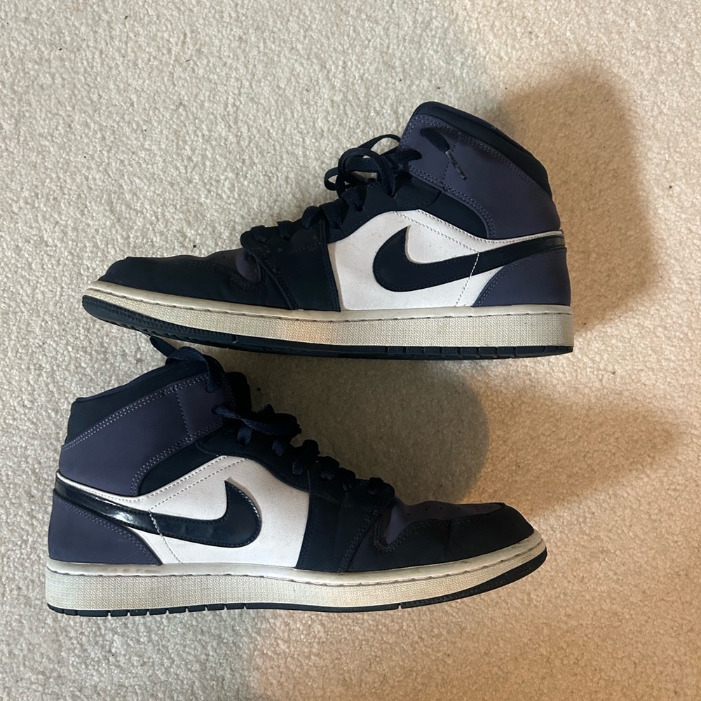 Air Jordan 1 Mid Sanded Purple Size 12 - Picture 2 of 7